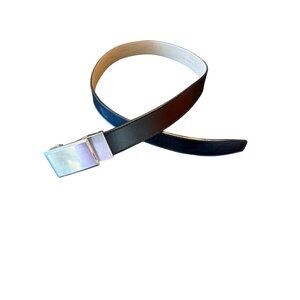 Nexbelt Mens Leather Ratchet Belt Adjustable Fit Black Size 38